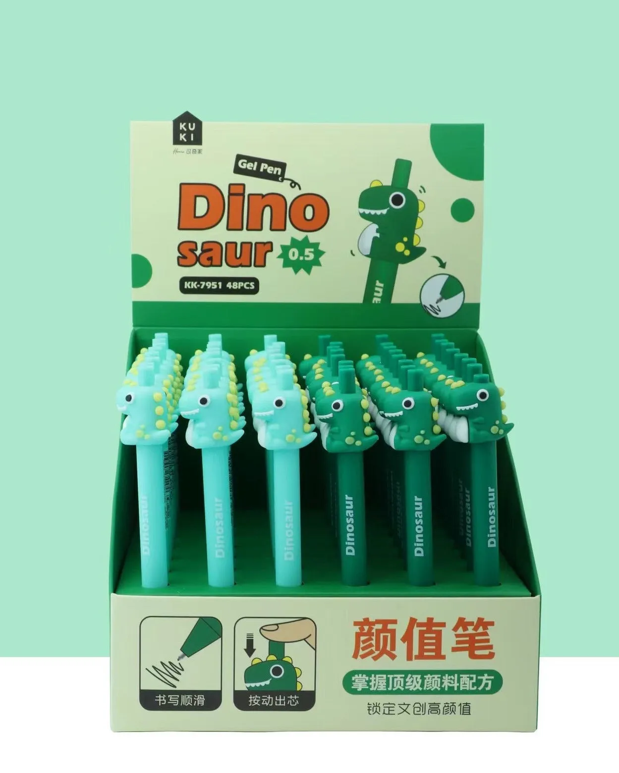 X 22476 DINOSAUR RETRACTABLE GEL PEN-DISCONTINUED